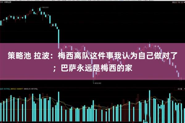 策略池 拉波：梅西离队这件事我认为自己做对了；巴萨永远是梅西的家