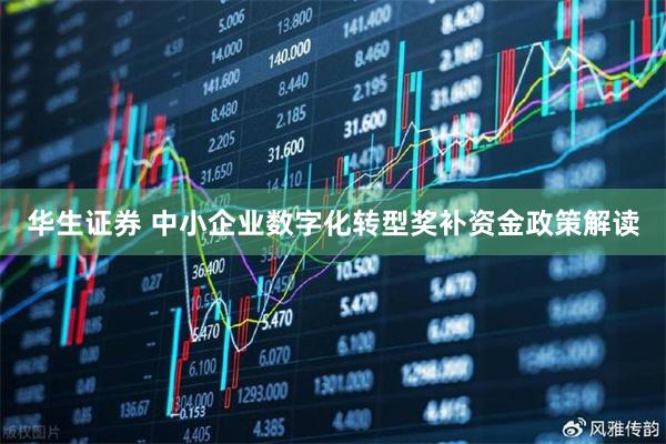 华生证券 中小企业数字化转型奖补资金政策解读